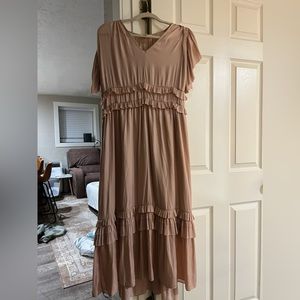Bohme Willa Midi Dress Rose Size L